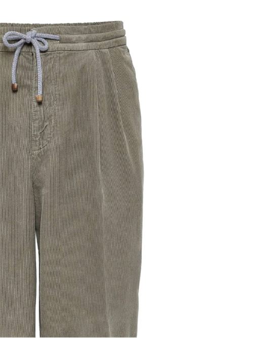 Ribbed trousers with drawstring Brunello Cucinelli | M279DE1710C6315